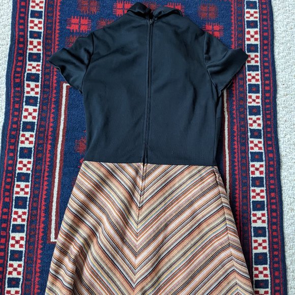 VINTAGE 80s mini dress with bow - Picture 4 of 5